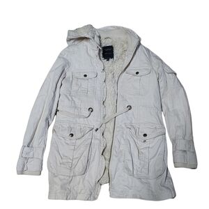 Sanctuary clothing LA couture inspired coat small fur lined